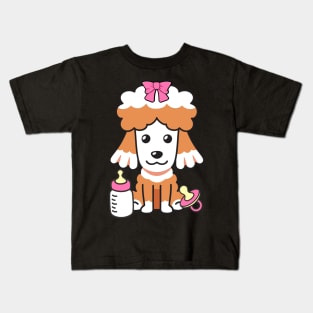 Cute Poodle is a baby - girl Kids T-Shirt